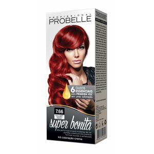 Tinta Super Bonita 50g 7.66 Louro Medio Vermelho Intenso - Probelle