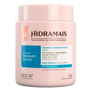 Creme Para Massagem 1kg Neutro - Hidramais