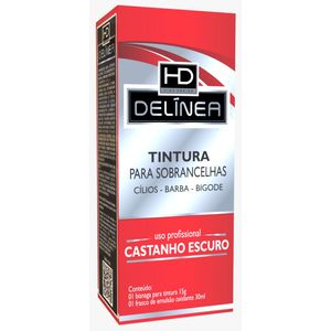Tintura Para Sobrancelha 15g Castanho Escuro - Hd Delinea