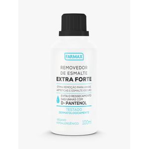 Removedor De Esmalte 100ml Extra Forte Sem Acetona - Farmax