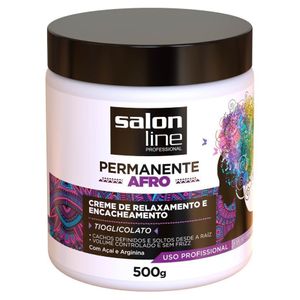 Creme Permanente Afro Tioglicolato 500g Relax. e Encacheamento Salon Line