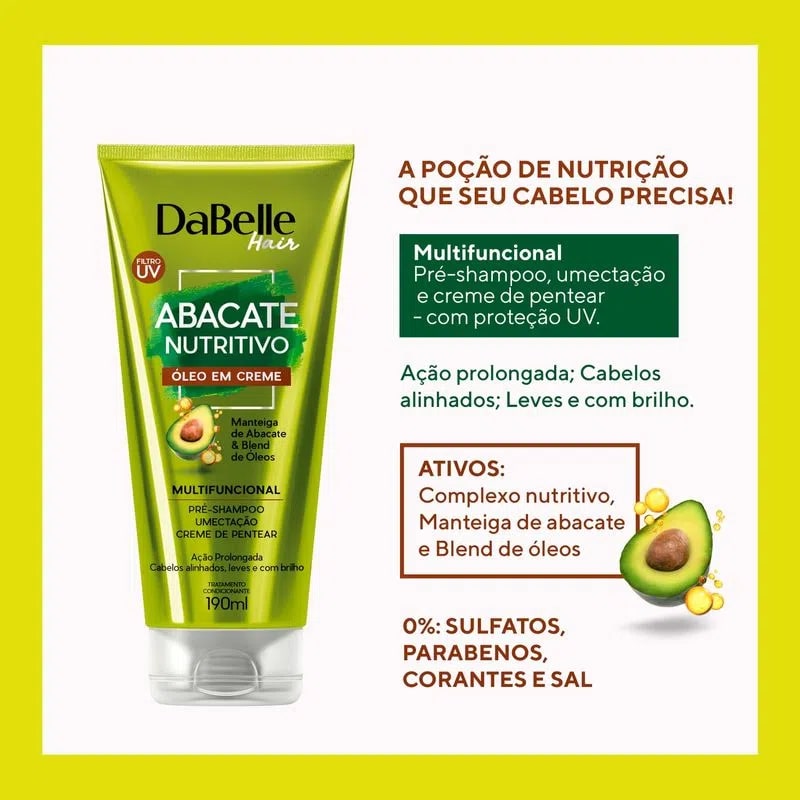 Oleo-em-Creme-190ml-Abacate-Nutritivo---DaBelle-793447