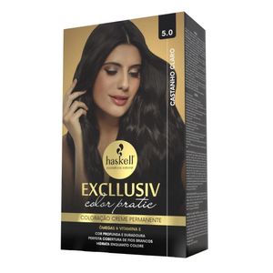 Coloracao Permanente Excllusiv Color Pratic 5.0 Castanho Claro - Haskell