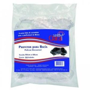 Protetor Descartavel Para Bacia Pedicure 50 Unidades 68x68cm - Santa Clara