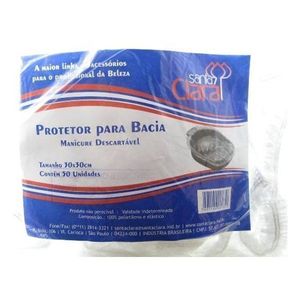 Protetor Descartável Para Bacia Manicure 50 Unidades 30x30cm - Santa Clara