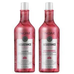 Kit Shampoo 1lt + Condicionador 1lt Resistance Flor De Lotus - Inoar