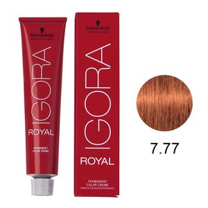 Tinta 60ml 7.77 Louro Medio Cobre Extra - Igora Royal