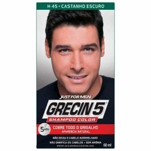 Shampoo Color 5 60ml 45 Castanho Escuro - Grecin