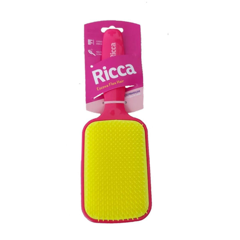 Escova-Raquete-Ref.-450-Flex-Hair-Pink---Ricca-741159