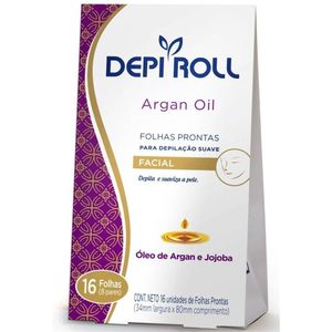 Folhas Prontas P/ Depilação Facial Oleo De Argan - Depi Roll