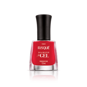 Esmalte Diamond Gel Cremoso 9,5ml Vermelho Rubi - Risque