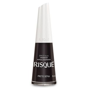 Esmalte Cremoso 8ml Preto Sepia - Risque