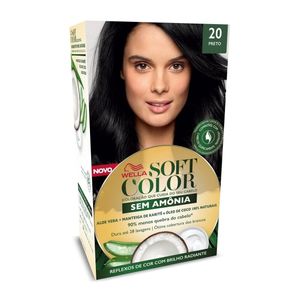 Tinta Para Cabelo 20 Preto - Soft Color