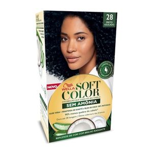 Tinta Para Cabelo 28 Preto Azulado - Soft Color