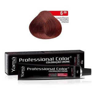 Tinta Profissional Color 60g 6.66 Louro Escuro Vermelho Intenso - Yama