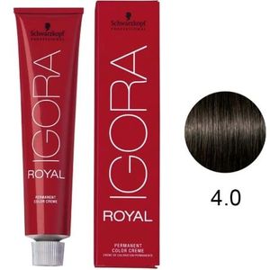 Tinta 60ml 4.0 Castanho Medio - Igora Royal