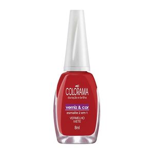 Esmalte Verniz e Cor 8ml Vermelho Ivete - Colorama