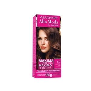 Tinta Kit 150g 6.7 Castanho Luminoso Claro - Alta Moda