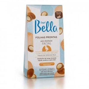 Folhas Para Depilacao Facial 16 Folhas Oleo De Argan - Depil Bella