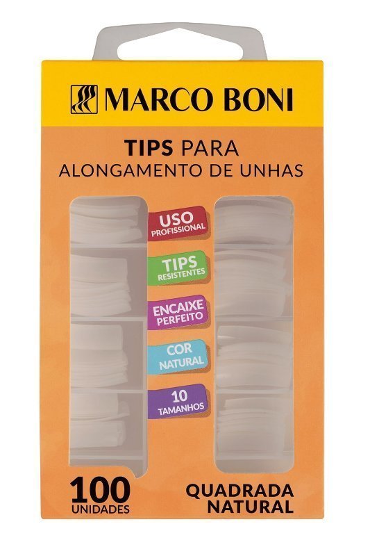 Tips-Para-Alongamento-Quadrada-Ref.-1912-100-Unidades---Marco-Boni-707562