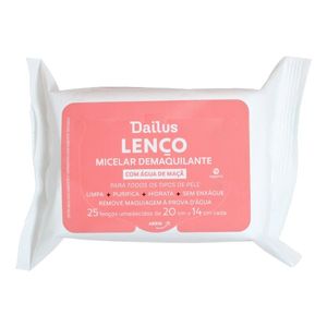 Lenço Micelar 25 Un Com Agua De Maçã - Dailus
