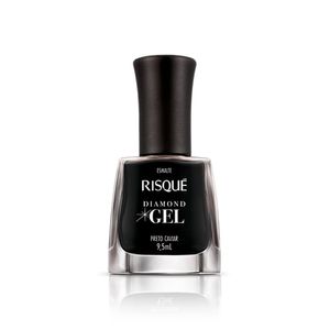Esmalte Diamond Gel Cremoso 9,5ml Preto Caviar - Risque