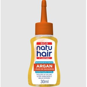 Reparador De Pontas Natu Hair 30ml Oleo De Argan + Macadamia - Natu Hair