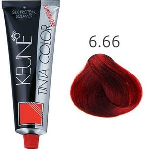 Tinta Color 60ml 6.66 RI Louro Escuro Vermelho Intenso - Keune