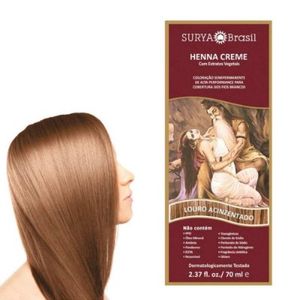 Tinta Henna Creme 70ml Louro Acinzentado - Surya