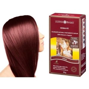 Tinta Henna Pó 50g Vinho - Surya