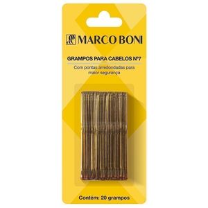 Grampo Para Cabelo N07 Dourado Ref. 1343 20 Unidades - Marco Boni