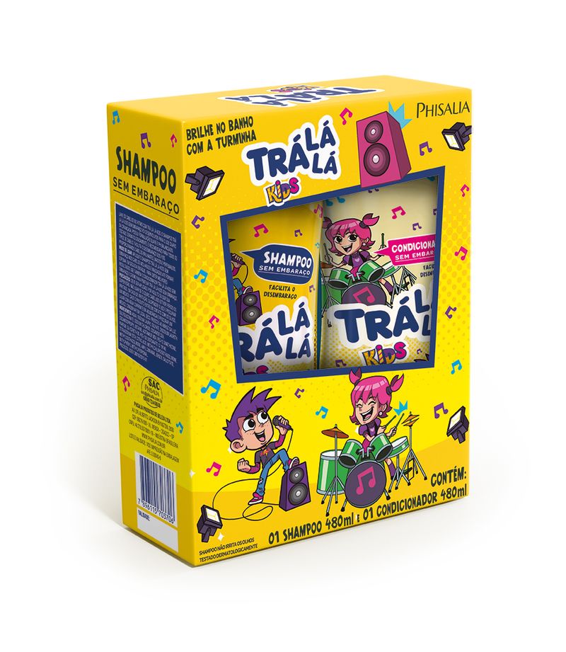 Kit-Sham.---Cond.-480ml-Tra-La-La-Kids-Sem-Embaraco---Phisalia-286966