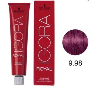 Tinta 60ml 9.98 Louro Extra Claro Violeta Vermelho - Igora Royal