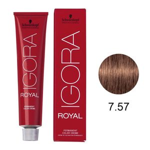 Tinta 60ml 7.57 Louro Medio Dourado Medio - Igora Royal