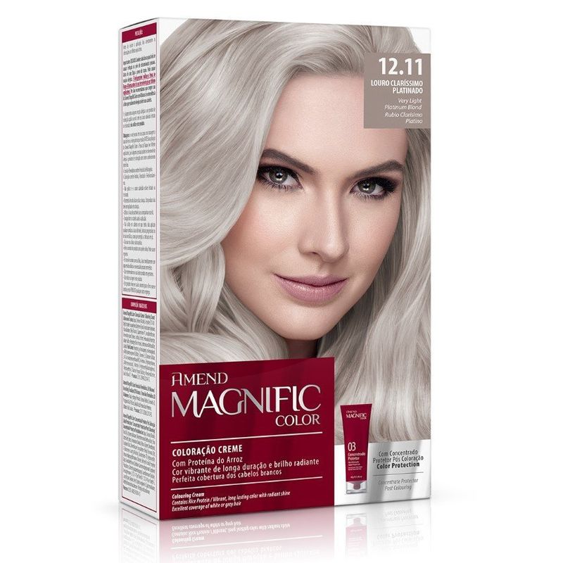 Tinta Platinum Acinzentado P/ Cabelo Loiro Platinado Lindo