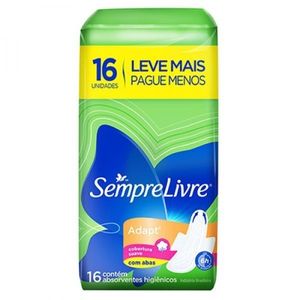 Absorvente Sempre Livre 16 Unidades Adapt Suave Com Abas - Johnson