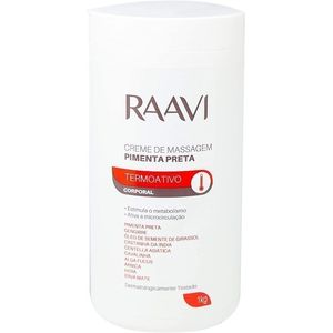 Creme De Massagem 1kg Termoativo Pimenta Preta - Raavi