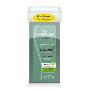 Cera Depilatoria Roll-On Refil 100g Algas Tampa Fixa - Depi Roll