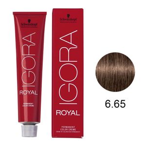 Tinta 60ml 6.65 Louro Escuro Marrom Dourado - Igora Royal