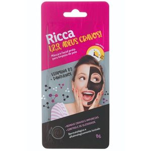 Mascara Facial Preta 8g Ref. 3747 1 2 3 Adeus Cravos - Ricca