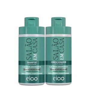 Kit Shampoo 450ml + Condicionador 400ml Salao Em Casa Cachos Definidos - Eico