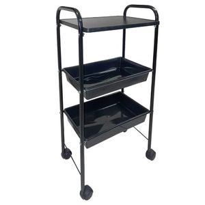 Carrinho Auxiliar Tampo Pintado Ca-1 Preto - Metaltec
