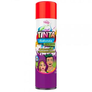 Spray Colorido Para Cabelos 150ml My Party Vermelho - Aeroflex