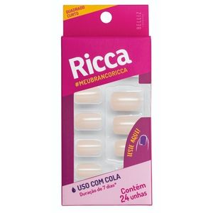 Unhas Postiças Ref. 1335 Branco Sonho - Ricca