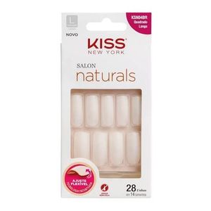 Unhas Natural Salon Quadrado Longo - Kiss Ny