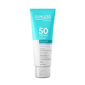Protetor Solar Facial 60g Sem Cor Fps 50 - Sunless