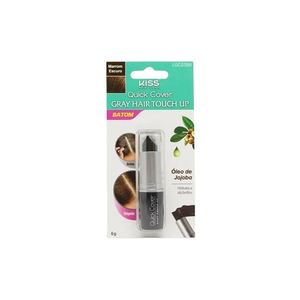 Retoque Capilar em Batom Gray Hair Touch Up Marrom Escuro - Kiss Ny