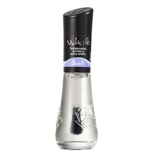 Esmalte 3 Em 1 8ml Fortalecedor Primer Extra Brilho - Vult