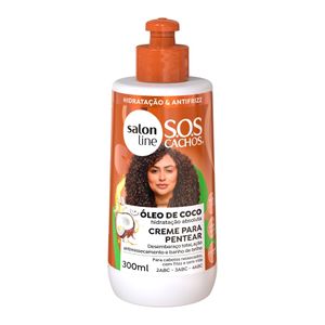 Creme Para Pentear 300ml Sos Cachos Coco - Salon Line