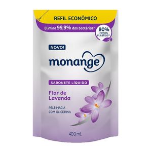 Refil Sabonete Liquido 400ml Flor de Lavanda - Monange